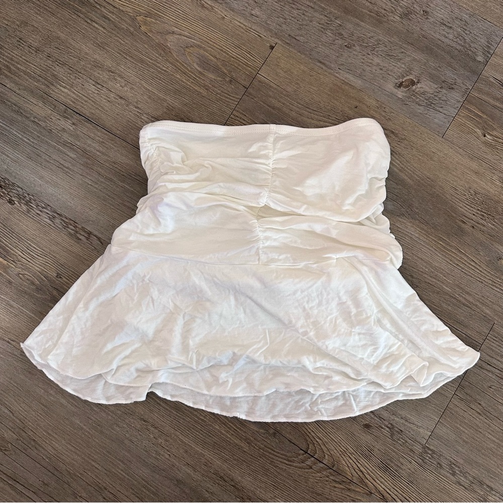White mini skirt